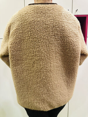 Veste moumoute beige