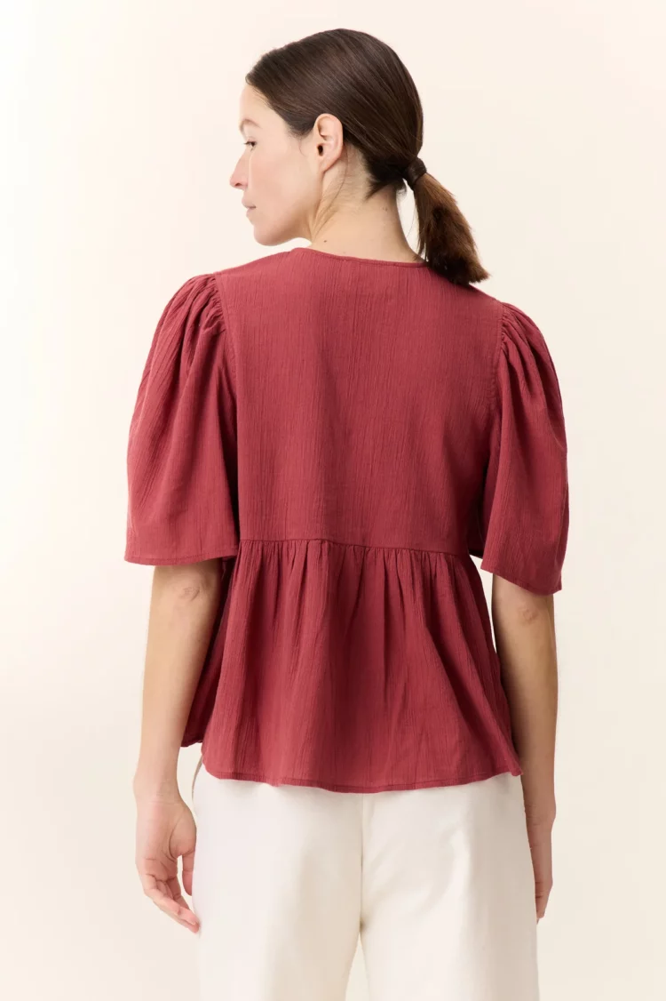 Blouse Choly tomato Leon & Harper – Image 3