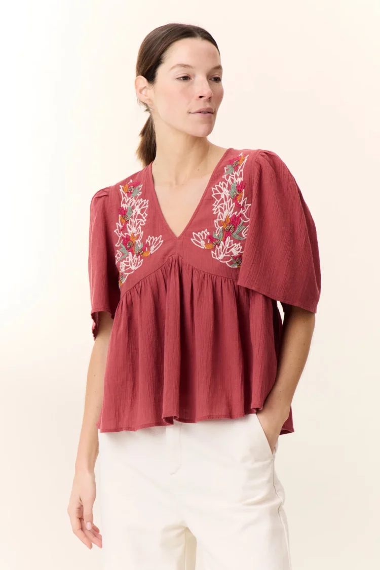 Blouse Choly tomato Leon & Harper