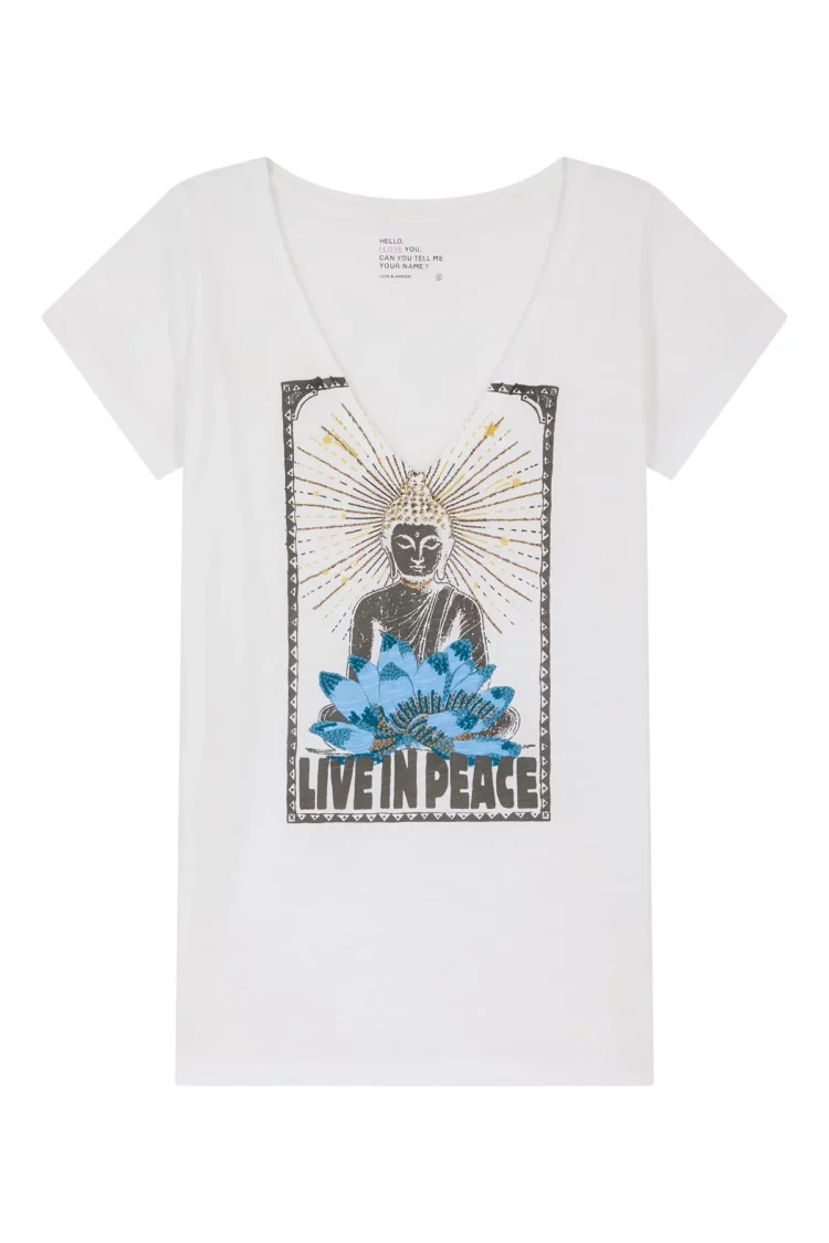 Tee shirt Tonton Yoga blanc Leon & Harper – Image 5