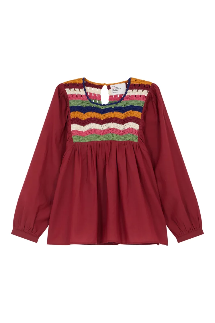 Blouse Criq Crochet tomato Leon & Harper – Image 5