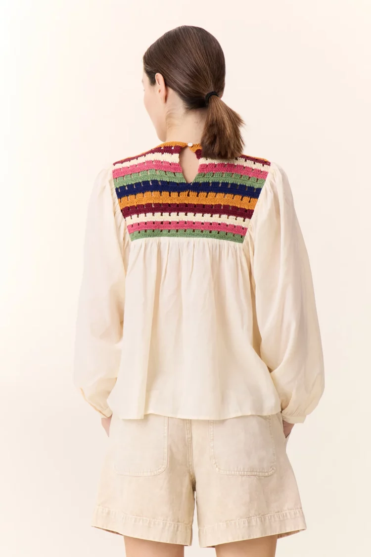 Blouse Criq Crochet off white Leon & Harper – Image 4