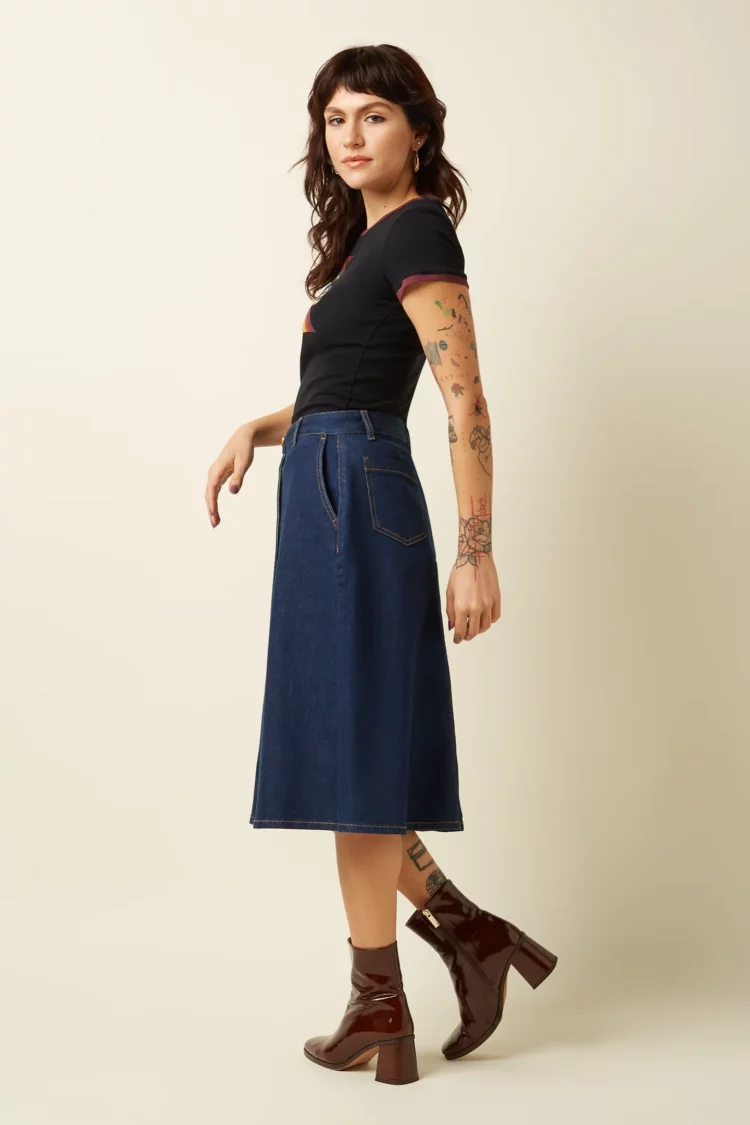 Jupe Marie Onyx denim King Louie – Image 2
