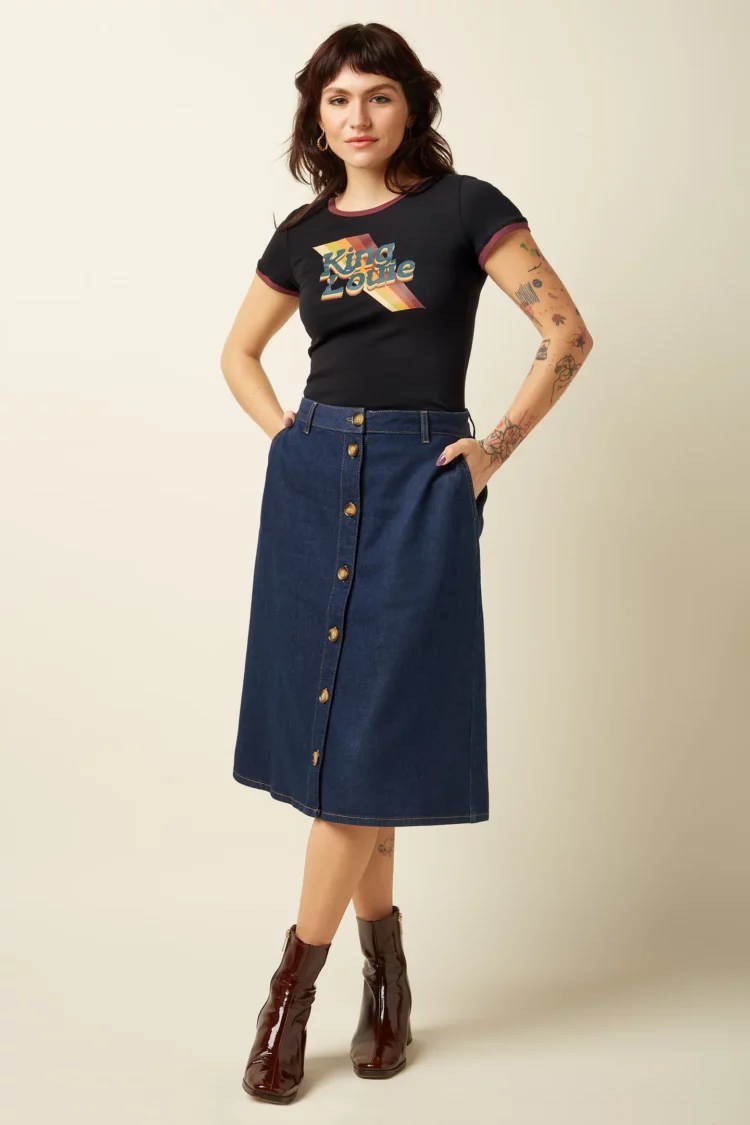 Jupe Marie Onyx denim King Louie