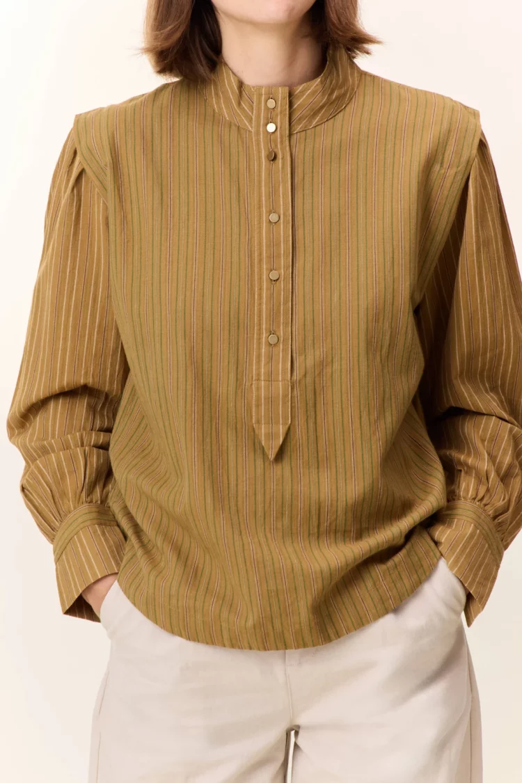 Blouse Cristo camel Leon & Harper – Image 2
