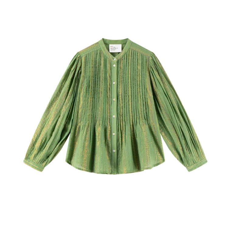 Chemise Charlie green Leon & Harper – Image 5
