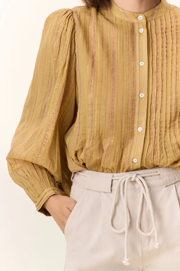 Chemise Charlie yellow Leon & Harper – Image 2
