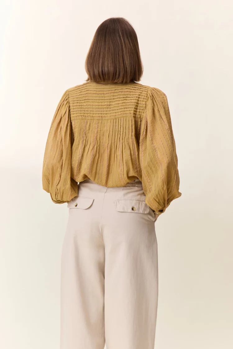 Chemise Charlie yellow Leon & Harper – Image 4