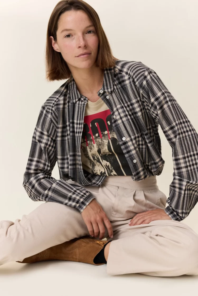 Chemise Cob grey Leon & Harper