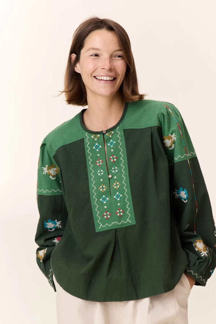 Blouse Chuki green Leon & Harper