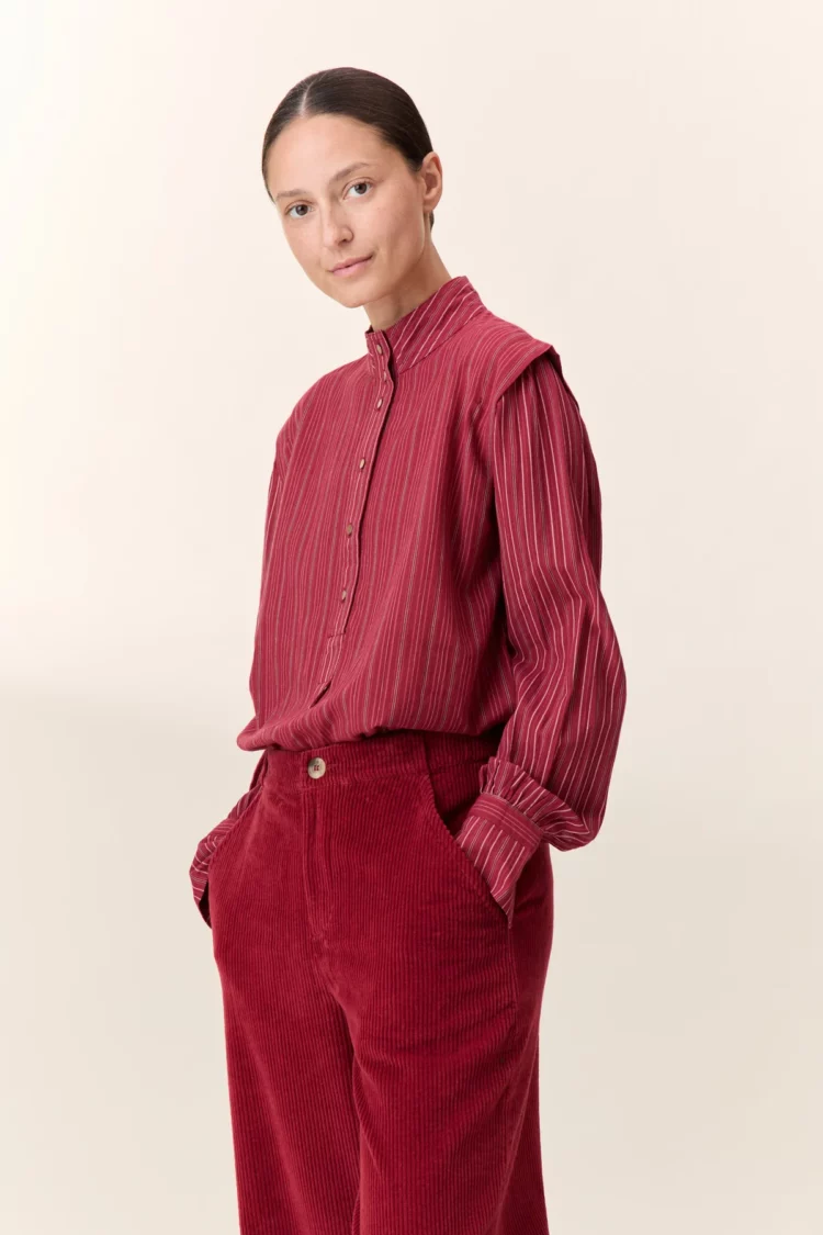Blouse Cristo red Leon & Harper – Image 3