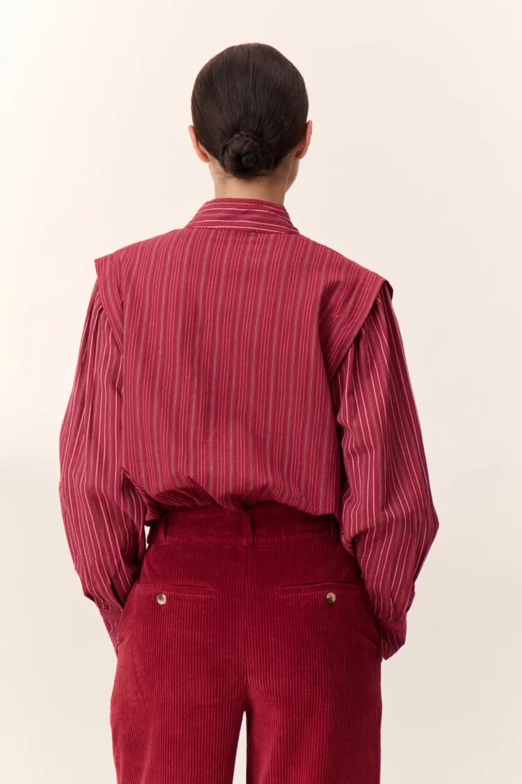 Blouse Cristo red Leon & Harper – Image 4
