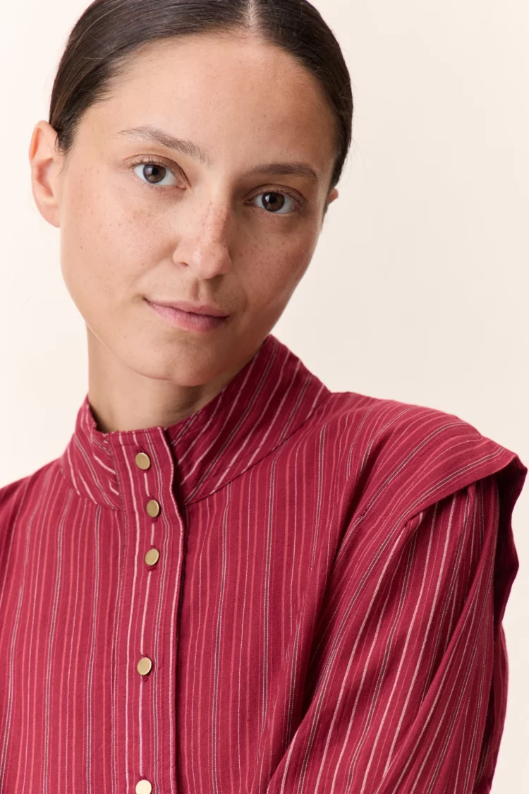 Blouse Cristo red Leon & Harper – Image 2