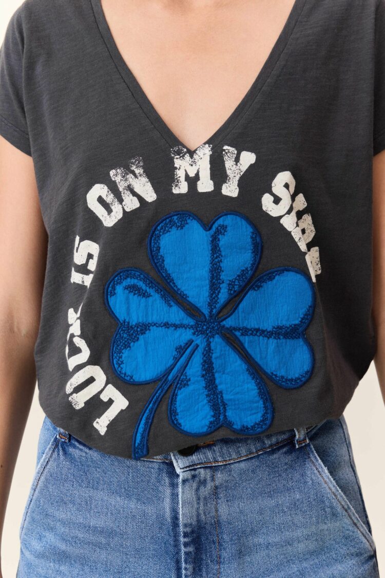 Tee shirt Tonton Clover carbone Leon & Harper – Image 2