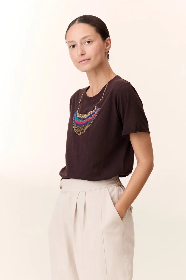 Tee shirt Toro Collier brown Leon & Harper – Image 4