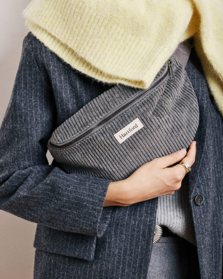 Banane Etna en velours gris anthracite Hartford – Image 2