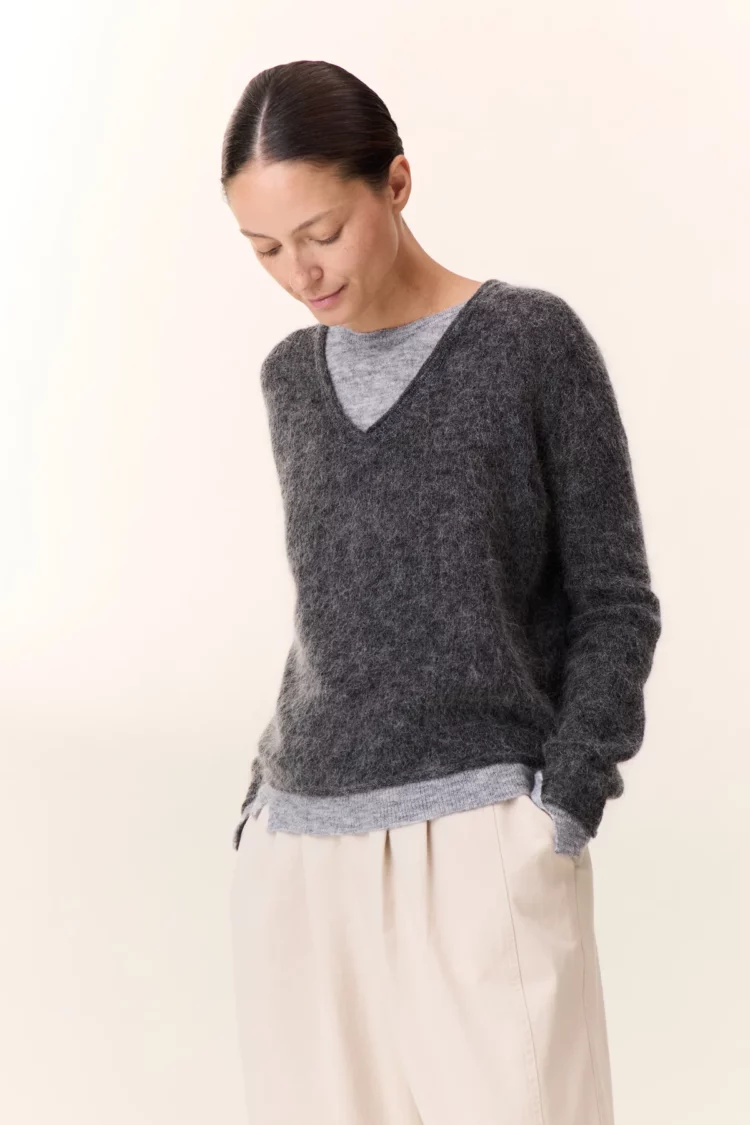 Pull Millipe grey Leon & Harper – Image 2