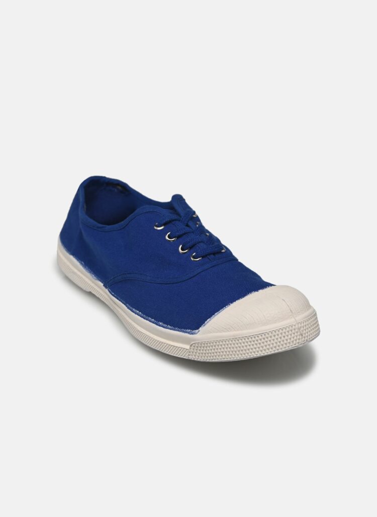 Tennis lacets  bleu vif Bensimon