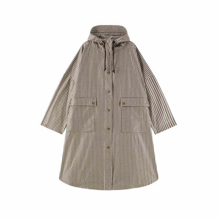 Poncho Vannah Checki écru Leon & Harper – Image 6