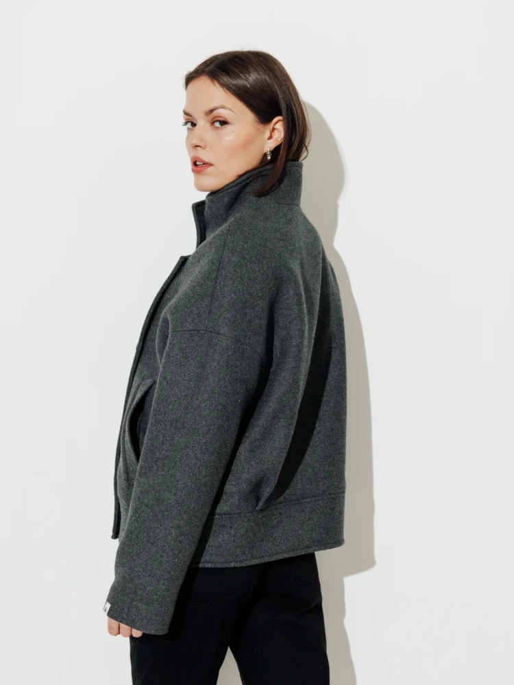 Manteau court Mably gris Trench & Coat – Image 5