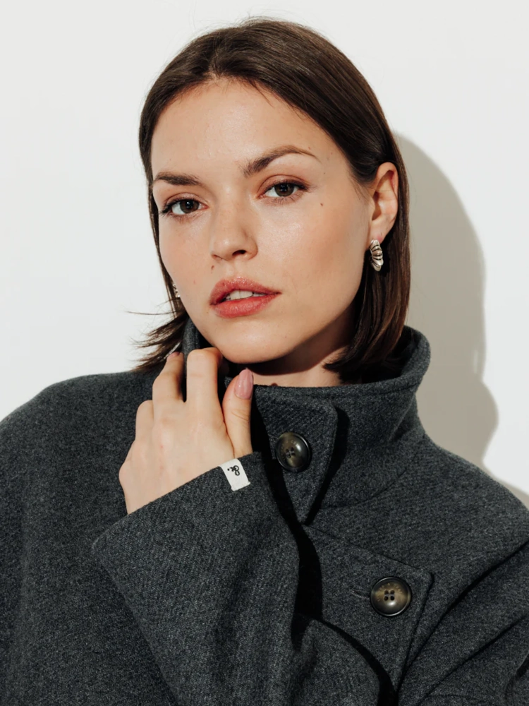 Manteau court Mably gris Trench & Coat – Image 6