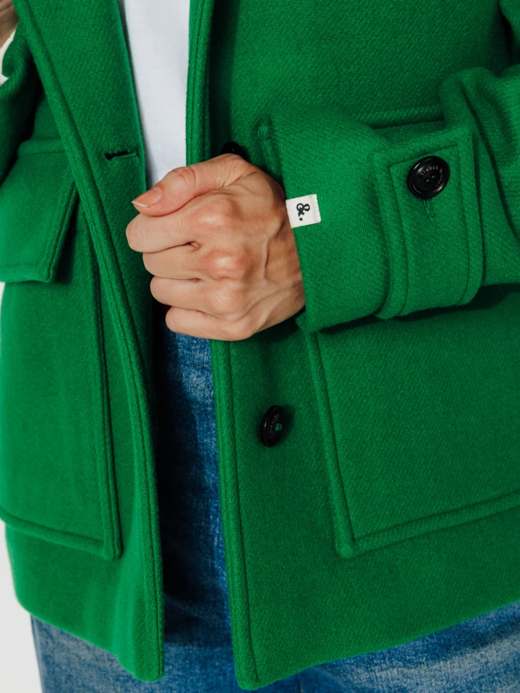 Manteau Duffle-Coat Abekia vert Trench Coat – Image 3