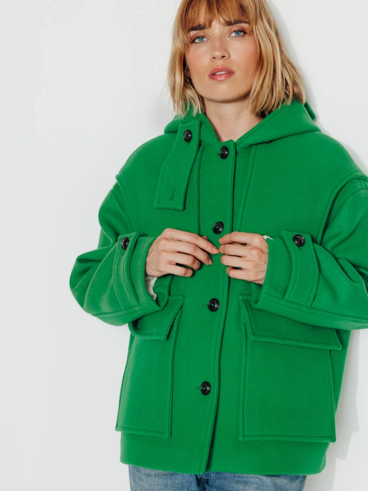 Manteau Duffle-Coat Abekia vert Trench Coat