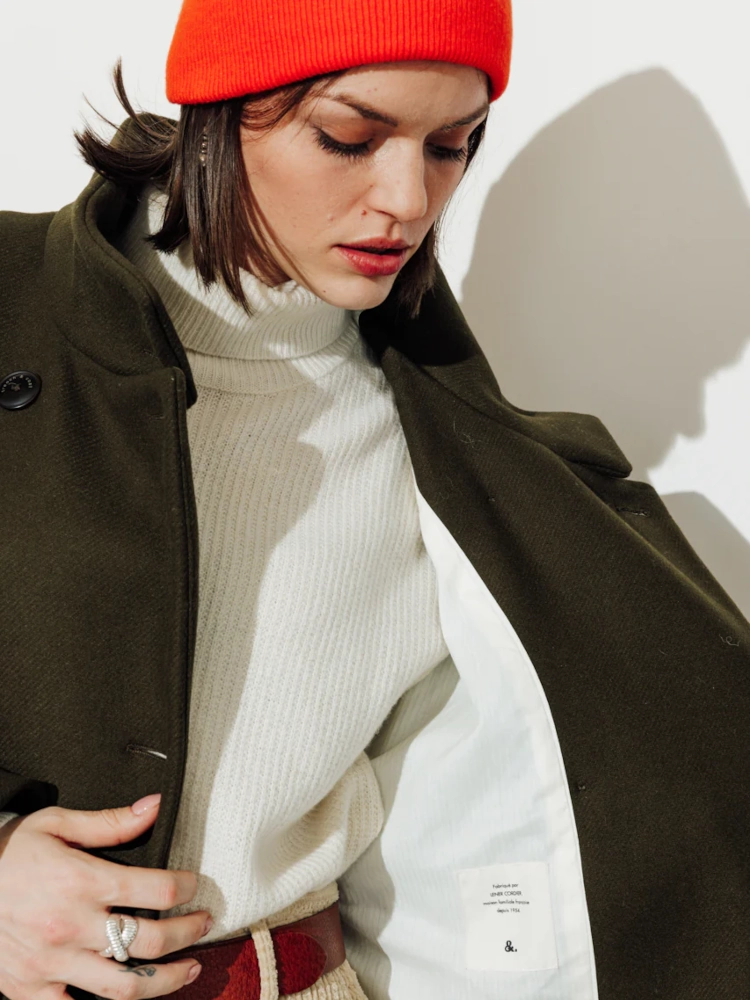 Manteau Mi-Long Oversize  Cotinus kaki Trench & Coat – Image 5